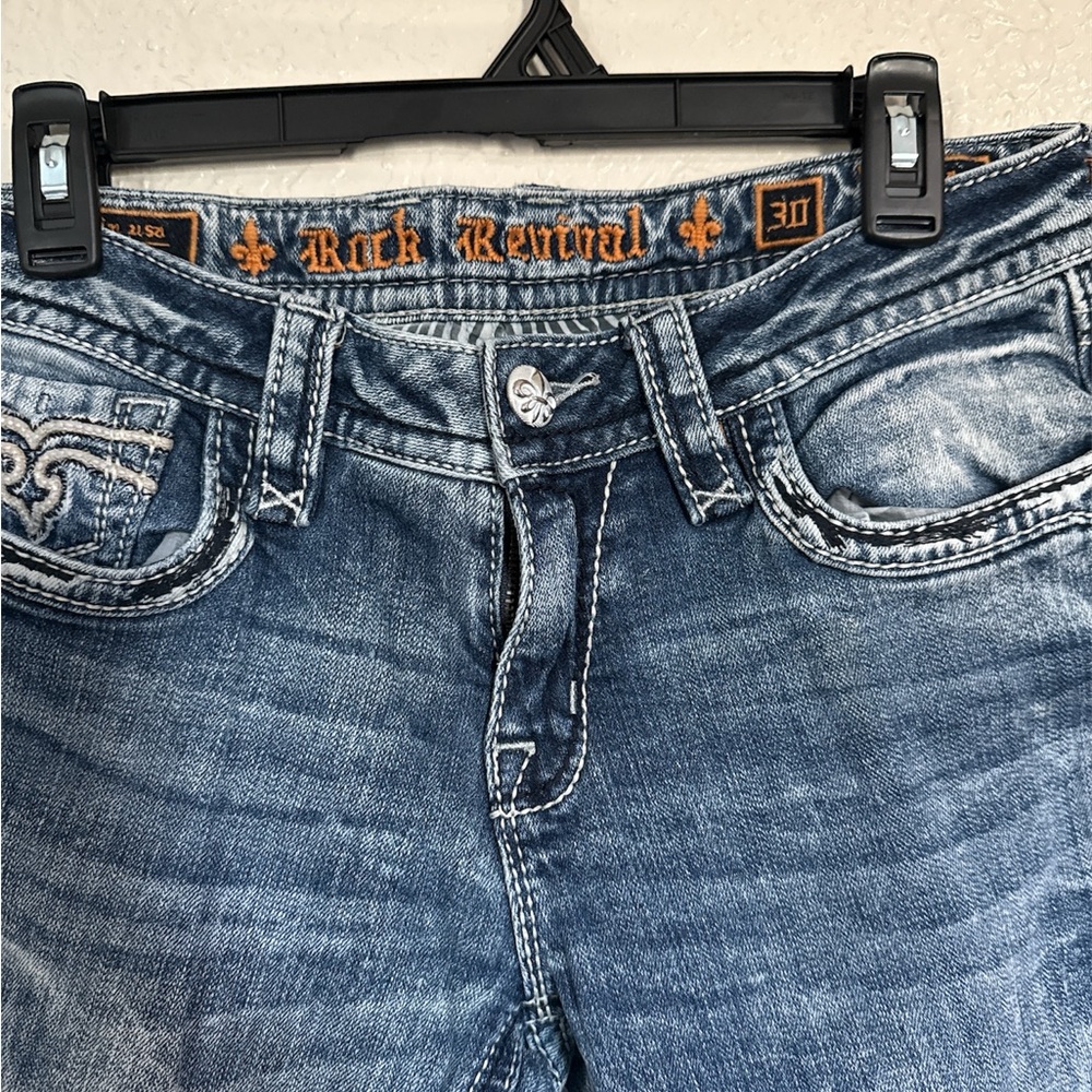 Rock Revival Faded Blue Jeans